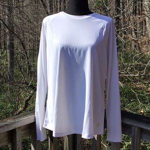 JoFit White LS Jersey Tennis Top